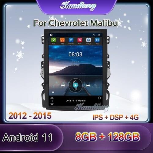 Kaudiony 12.1" Tesla Style Android 10.0 For Chevrolet Malibu Car Dvd Multimedia Player Auto GPS Navigation Stereo 4G 2012-2015