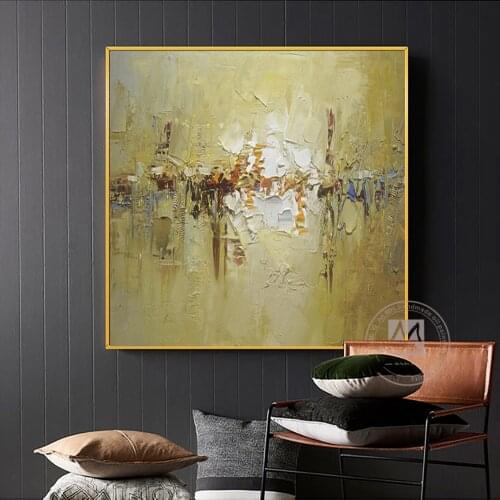 Large abstract modern art golden wall peinture oil on canvas painting handmade home decor living room decoration home design