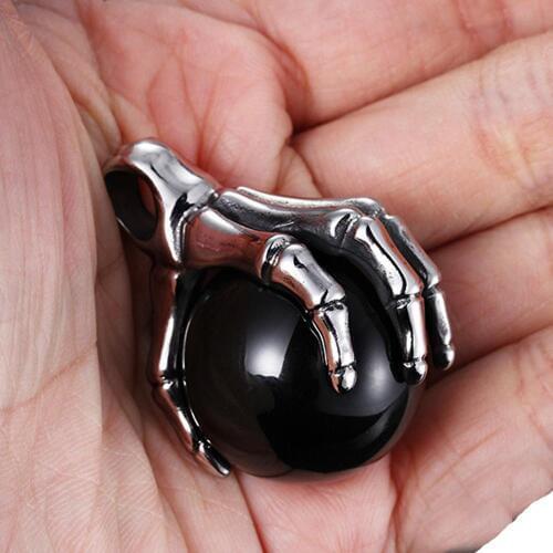 Hip-hop 316L Stainless Steel Silver Color Large Dragon Claws With Rope Chain 24" Mens Pendant Necklace Punk Jewelry Xmas Gift