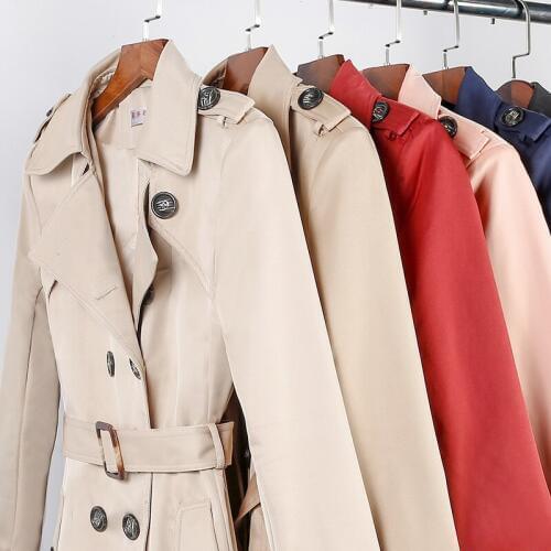 Spring Autumn Coat Women Clothes 2020 Trench Coat Female Windbreaker Vintage Coats Women Tops Plus Size Casaco Feminino ZT1907