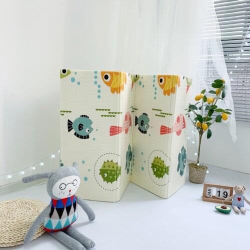 Crawling Pad Foldable Baby Play Mat Xpe Foam Waterproof Carpet Non-Toxic Tastless Educational Activity Games Kids Rug with Bag