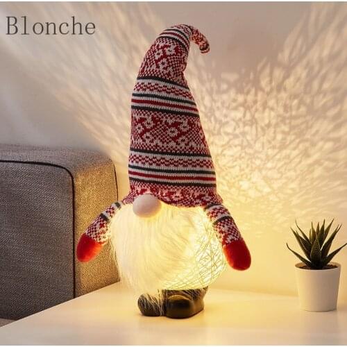 Creative Santa Claus Table Lamp Starry Sky Sepak Takraw Night Light Children Christmas Gift Bedroom Bedside Lamp Bedroom Lamp