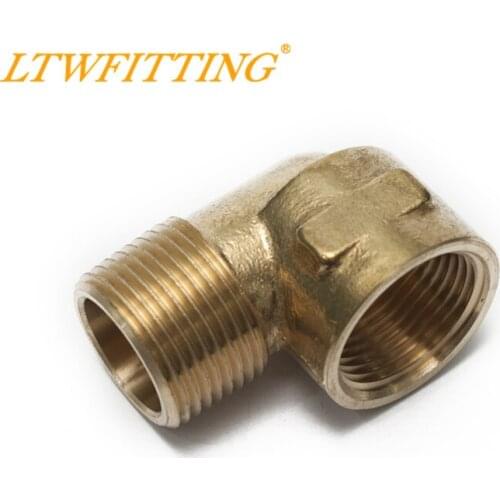 LTWFITTING Brass Pipe 90 Deg 3/4" NPT Street Elbow Forged Fitting Fuel Air Boat
