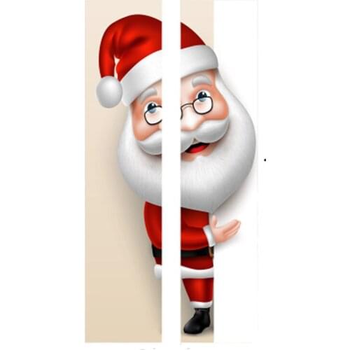 Cartoon Door Sticker Festival Self-adhesive PVC London Decor Door Wallpaper Refrigerator Stickers for Bedroom Home Decorations