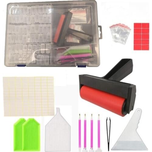 5d diamond painting special Storage box Cross Stitch Tools Kit Tweezers Pen Tray Glue Diamond Painting Accessoires Cross Stit