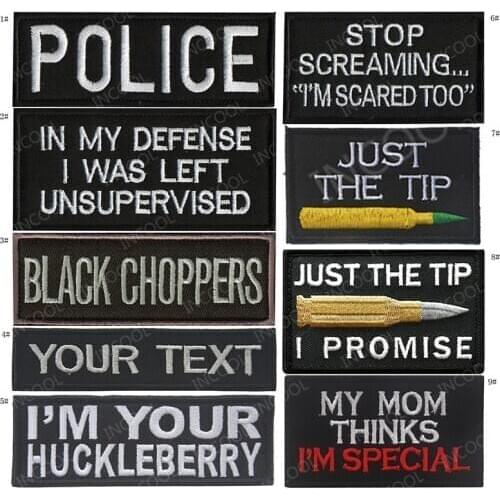 Embroidery Patch I Promise Tactical Military Decorative Patches Stop Screaming Appliques Combat Fabric Embroidered Badges