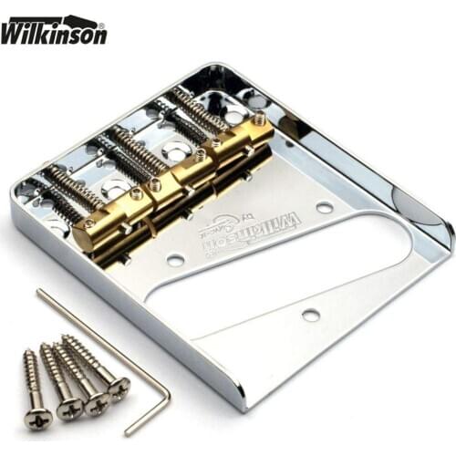 NEW Wilkinson Chrome WTB Ashtray Bridge for TL guitars, with Brass Saddles Chrome