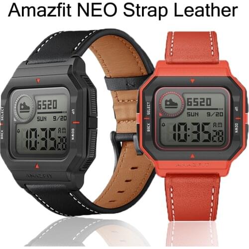 Leather wristband for Amazfit NEO smart watch strap soft replacement for xiaomi huami amazfit neo band belt Accessories