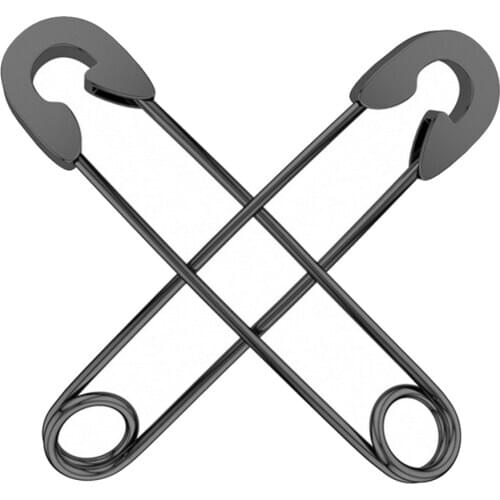 Stainless Steel Earrings Punk Goth Style Safety Pin Earrings for Women Girl