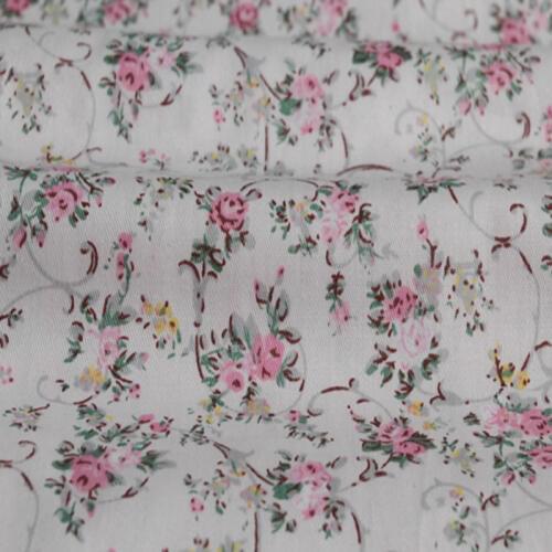 Pretty Pink Leaf Flower Quilting Baby Bedding Dress Cloth Patchwork fabric FOR sewing tecido TULLE
