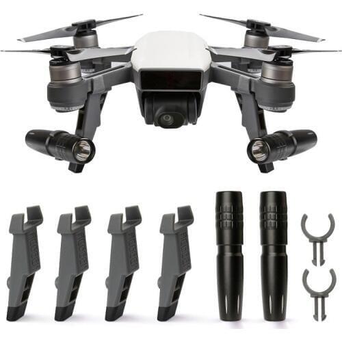 Night Flight LED Light & 3.5cm Shock Absorption Landing Gear for DJI SPARK Accessories Range 15m Photography Lamp