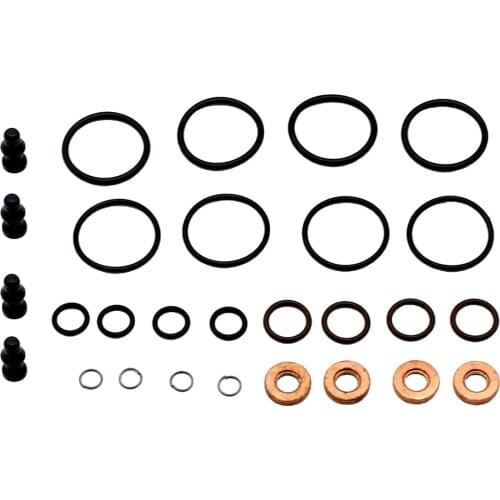 Engine High Pressure Fuel Pump Seal Sealing O Rings + Washer Shim Gasket Repair Kit Full Set Replacement for Bosch SI-AT28081