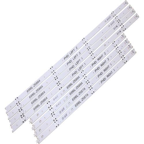 100%NEW original 8 PCS/set LED backlight strip bar for 6916L-2586A 6916L-2587A 6916L-2588A 6916L-2589A LC490DUE FJ M1 49LH604V