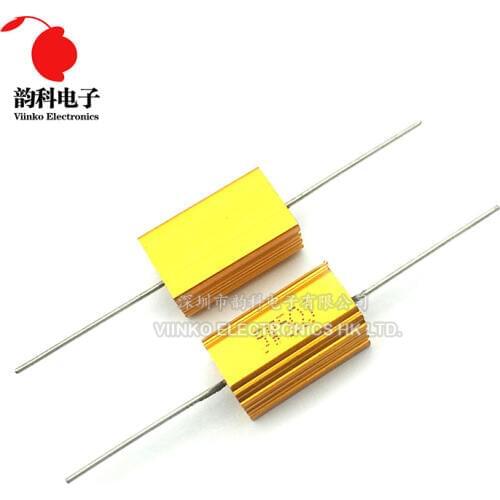 2pcs 5W Aluminum Power Metal Shell Case Wirewound Resistor 0.1 ~ 15K 0.33 0.5 1 2 5 6 8 10 20 50 100 120 200 300 1K 5K 10K ohm
