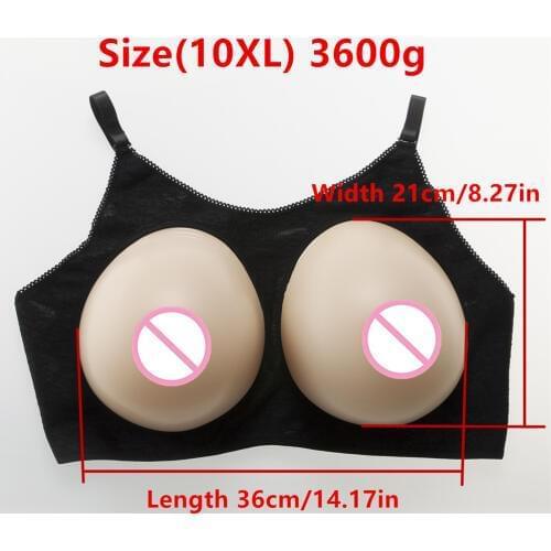 3600g/pair Silicone Natural Breast Forms Fake Artificial Breast Boobs Enhancers Crossdresser Drag Queen Shemale Transgender