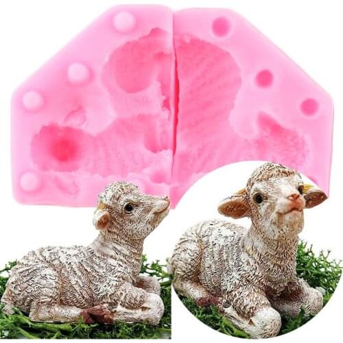 3D Craft Sheep Silicone Molds Soap Resin Clay Candle Mold Animals Fondant Cake Decorating Tools Candy Chocolate Gumpaste Moulds