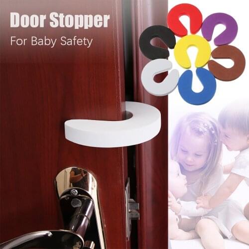 4PCS Soft Foam Door Stopper Baby Kids Safety Guard Finger Protector Home Kitchen Bedroom Security Door Clip Home Security