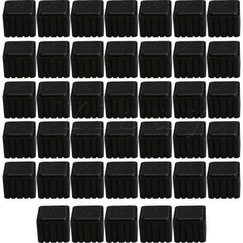 40 x Square Rubber Table Foot Cover Caps 2x2cm for Furniture Hardware