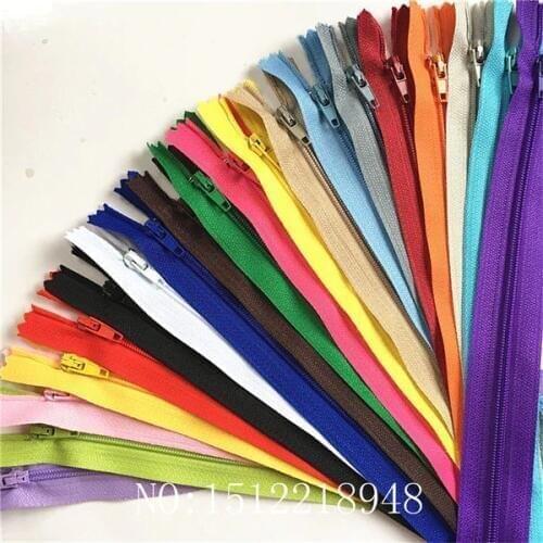 50pcs 45cm (18 Inch) 20/color Nylon Coil Zippers Tailor Sewer Craft Crafters &FGDQRS #3 close End