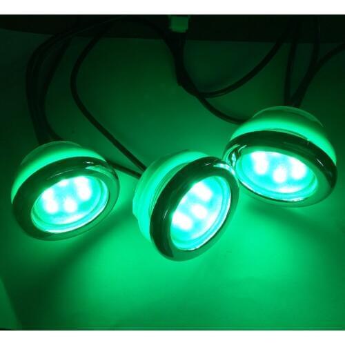 6pcs waterproof Embedded ABS RGB colorful underwater led spa lamp bathtub light with 1pc light controller and 1pc adapter