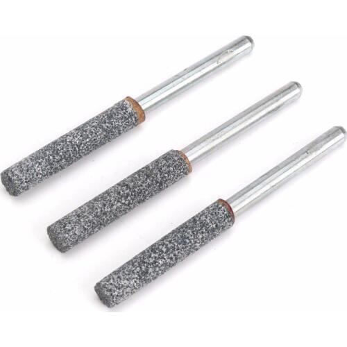6pcs/set 3/16" 4.8mm Diamond Chainsaw Sharpener Burr Stone File Chain Saw Sharpening Tool accessories