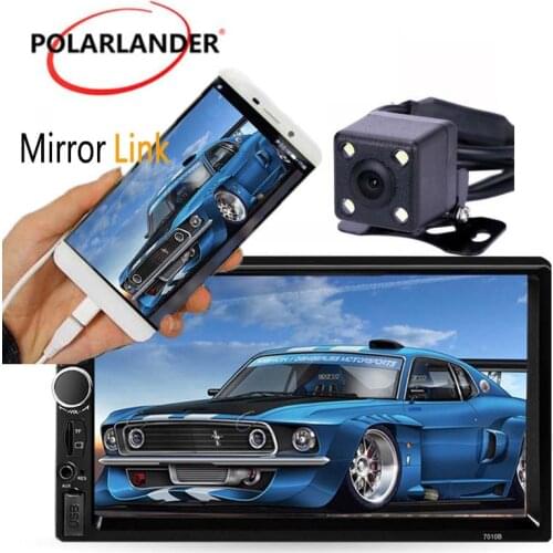 7 inch Bluetooth car radio MP5 with rear camera support android phone screen mirroring 9 languages AUX IN USB TF FM stereo