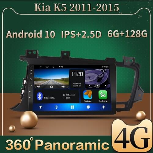 2DIN 6G+128G Android 10.0 Voice Control 4G Carplay DSP IPS Car Radio Multimedia GPS For Kia K5 Optima 2011 2012 2013 2014 2015