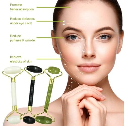 Slimming Face Massager Roller Jade Stone Face Massager Thin Face Lift Anti Wrinkle Skin Massag Face Skin Care Tools Dropshipping