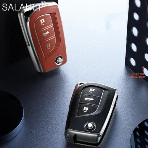 For Toyota Auris Corolla Avensis Verso Yaris Aygo Scion TC IM 2015 2016 Camry RAV4 Auto Goods TPU Folding Protection Key Cover