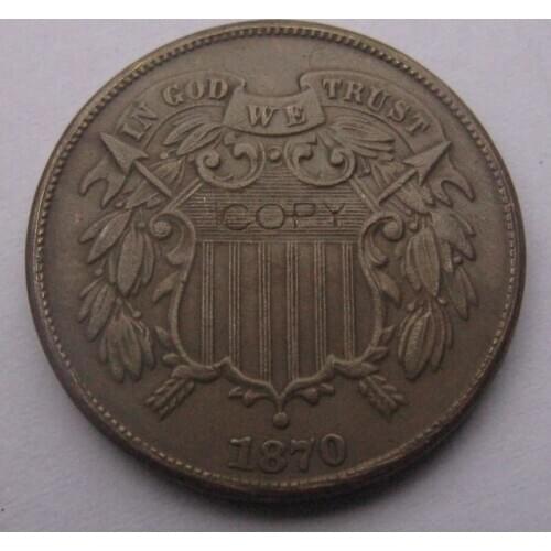 Two Cent 1870 copy coins