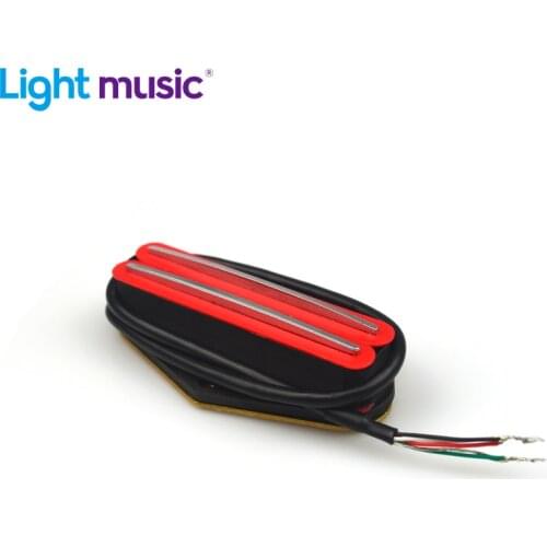 Electric Guitar Dual Rail Style Bridge Pickup For Telecaster Tele Ceramic Bridge Pickup Four Counduct w/ Shield Red Color