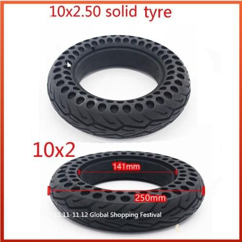 Good Quality 10x2.0 Solid Tire or 10x2.50 Honeycomb Solid Tyre 10 Inch Electric Scooter Wheel Explosion-Proof Tire Accessories