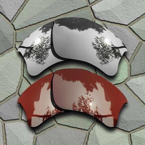Chrome&Bronze Brown Sunglasses Polarized Replacement Lenses for Oakley Flak Jacket XLJ