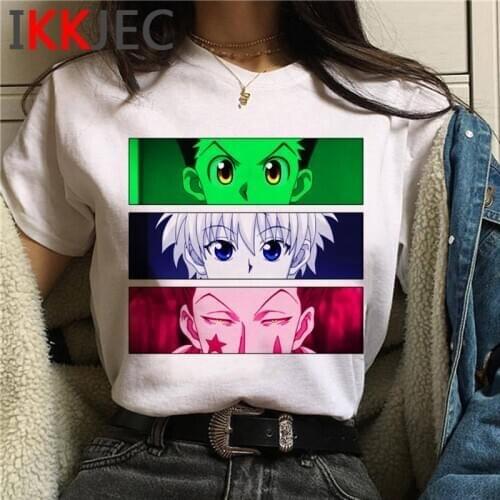 Hunter x Hunter Killua Zoldyck Kurapika t-shirt female 2021 japanese grunge couple clothes tumblr summer top clothes
