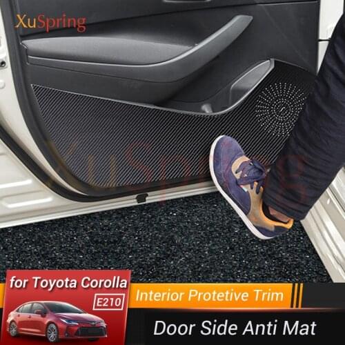 Car Door Anti-dirty Anti-kick Mat Pad Cushion Sticker Garnish Decoration Car-styling for Toyota Corolla 2019 2020 2021 E210 12th