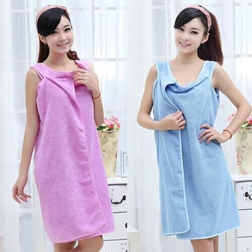 Microfiber Magic Plain Wearable Bath Towel Super Absorbent Quick Drying Bath Skirt For Girl Women Sexy Towel Bathrobe 140*80cm