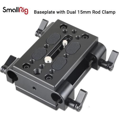 SmallRig Dslr Camera Mounting Plate With 15mm Rod Clamp Railblock Support Tripod Mount Plate Quick Release Baseplate - 1798