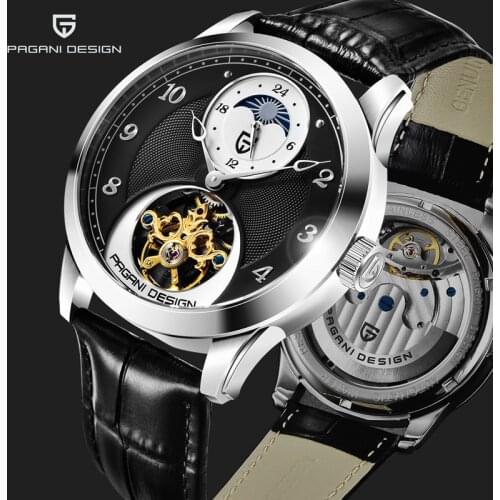 PAGANI 2019 New Mens Watches Top Brand Luxury Watch Mechanical Automatic Watch Men Tourbillon Moon phase watch Relogio Masculino