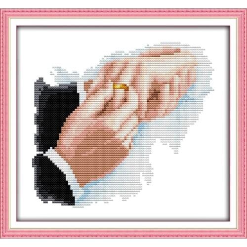 New Hold hands cotton Portrait home decor Cross Stitch kits 14ct white 11ct print embroidery DIY handmade needlework wall