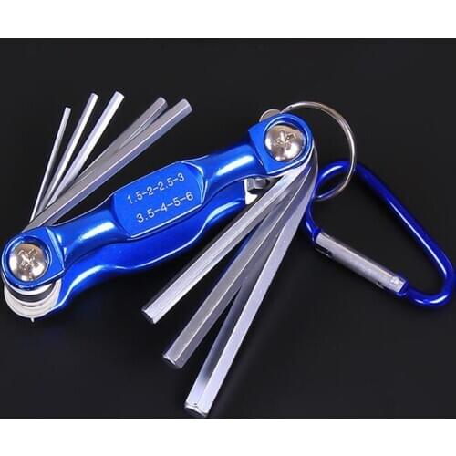 7/8pcs Portable Folded Hexagon Wrench Set Plum Inside Screwdriver Allen Key Multitools Hand Household Repair Tool