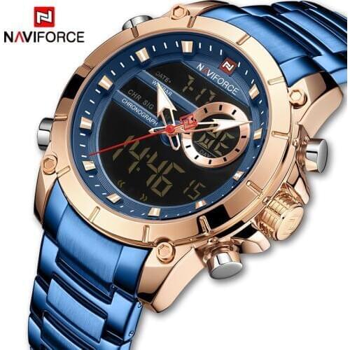 NAVIFORCE Luxury Brand Men Military Sport Wrist Watch Waterproof Quartz Stainless Steel Male Clock Watches Relogio Masculino
