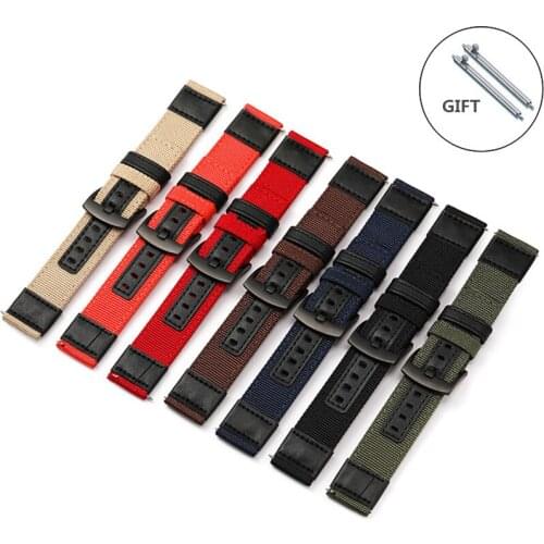 Quick Fit 20mm 22mm Canvas Nylon Straps For Samsung Galaxy Watch3 for Amazfit GTS 2e Watchband High Quality