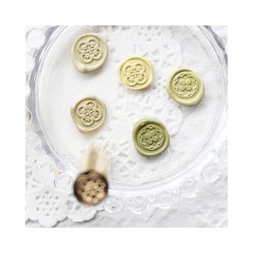 New Special-shaped Wax Seal Stampheart coffee cup Flower Spool Fire Lacquer Seal Head Wedding Greeting Card Wax Seal