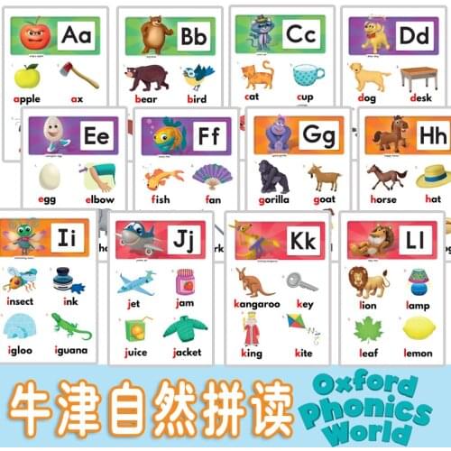 4 inches Oxford Tree Plastic Package Flash Card Teaching Aids Oxford Oxford Natural Spelling Childrens English Vocabulary Cards