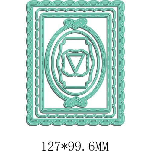 Dies Irregular Rectangle Background Photo Frame Metal Cutting Dies for DIY Scrapbooking Album Embossing Cards Making Crafts 2020