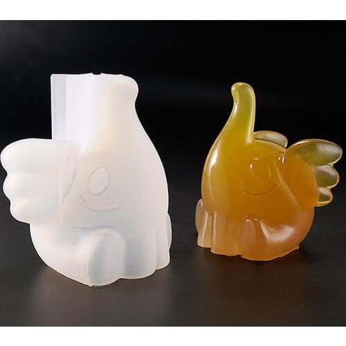 Cute Stereo Small Elephant Silicone Mold Handmade Soap Making Mould Practical DIY Crystal Epoxy Mold Ornament Pendant Decor Tool