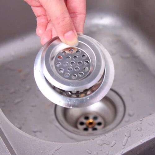 Sink Drain Strainer Removable Stainless Steel Sink Strainer Sink Sifter Anti Clog Trap Stopper Drain Hole Filter Kitchen Clean