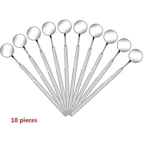 Stainless Steel Dental Mirror 10 Pieces Dentist Mirror Dental Mouth Mirror Dental Lab Tools Teeth Whitening Dentistry Dentist
