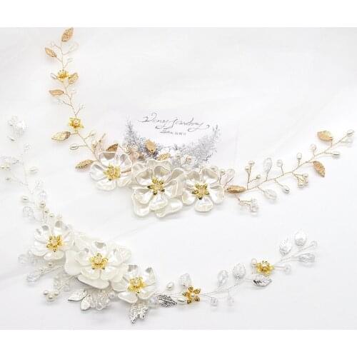 Wedding Bride Crystal Resin Flower Tiara Hairdress Wedding Hairband Pageant Prom Crown Hair Jewelry Accessories