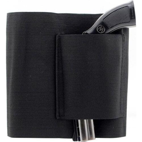 Universal Tactical Belly Band Pistol Holster Concealed Carry Elastic Girdle Military Hunting Waist Belt Glock 17 19 22 Gun Pouch
